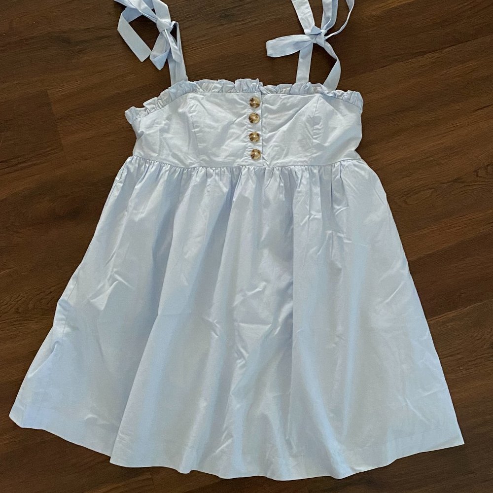 Urban Outfitters Baby Blue Tie Shoulder Blouse Size M